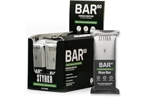 Energy Bars by Styrkr - Pack of 12 Rice Bars for Cycling & Running - Apple, Cinnamon & Caramel Flavour - Approved by Endurance Athletes - 50g of Carbs via Advanced Dual-Carb Formulation - BAR50-12x
