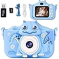 OSDUE Kids Camera, Rechargeable Kids Camera Digital Camera, for 3-12 Years Old Girls Birthday Christmas Kids Toys Gifts Selfie Childrens Camera, 1080P HD 2.0 Inch Screen with 32GB SD Card