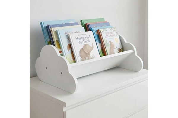 Relaxdays bokhylla Wolke, bokhylla för barn, fristående