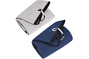 DDKY Set 2 Piezas 30 * 50CM Toallas Microfibra para Golf-Azul Marino y Gris