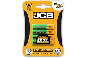 JCB AAA NiMH Rechargeable Batteries (Ready To Use) - Jcb aaa 900MAH ready to use rechargeable batteries/card 4