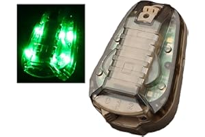 JOYASUS Tactical Helmet Light, Waterproof Airsoft Helmet Green Red Strobe Signal Lights Lamp