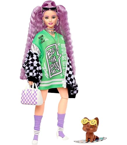 Barbie Extra Doll No. 17 in Leopard Patterned Pants and Fur Jacket