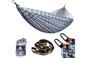 NATUREFUN Ultra-Light Travel Camping Hammock | 300kg Load Capacity,Breathable,Quick-drying Portable Hammock(275 x140cm) | 2 x Premium Carabiners,2 x Nylon Slings Included | Outdoor Indoor Garden