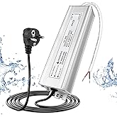 LED Transformer 12 V 60 W IP67, Outdoor Waterproof Transformer with Plug, LED Power Supply Driver 230 V to DC 12 Volt Adapter