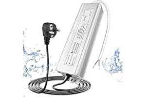 LightingWill LED Trafo 12V 60W IP67, Outdoor Wasserdicht Transformator mit Stecker, Netzteil für LED Streifen Lampen Strahler Lichtbänder