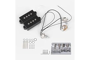 BQLZR Imbracatura precablata con controllo del tono del volume e set ponte per basso a 4 corde