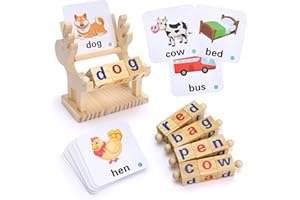 Tateangnik Toys for 3 4 5 6 Year Old Boys Girls Presents, Preschool Educational Toys Flash Cards Learning Games for Children Age 4 5 6 7 Christmas Easter,14cm x 14 cm