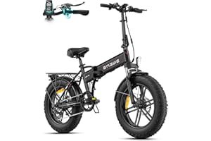 ENGWE EP-2 BOOST Folding Electric Bike,20‘×4.0’ Fat Tire 7-Speed Electric Bicycle 48V 13Ah Removable Battery, 50-120 km Range E-bike for Every Terrain & MTB & Beach & Snow