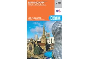 Birmingham Map | Walsall, Solihull & Redditch | Ordnance Survey | OS Explorer Map 220 | England | Walks | Hiking | Maps | Adventure