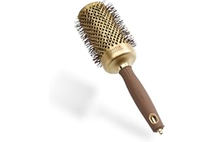 Olivia Garden Expert Blowout Shine - Cepillo redondo de cerámica antiestática para un secado brillante y sin encrespamiento