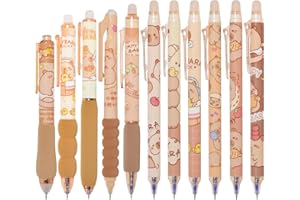 TPTGIAR Cartoon Capybara długopis do ścierania: 11 sztuk, zestaw pisaków do ścierania, dla dorosłych, dzieci, studentów (0,5 mm, niebieski)