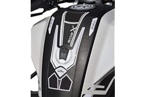 Resin Bike Adesivi Moto Compatibile con Benelli TRK 502 X 2018 2020 Bianco. Protezione Paraserbatoio da Urti e Graffi. Adesivo 3D Resinato per Serbatoio in Versione Completa