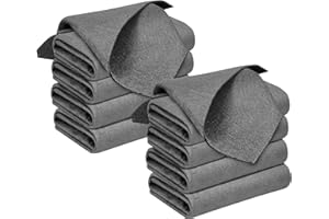 LUSEE Chiffons de Nettoyage 30x30cm, Lot de 10 Chiffon Magique de Microfibre Épaissi Réutilisables pour Vitre Miroir Voiture Salle de Bain Cuisine Bureau