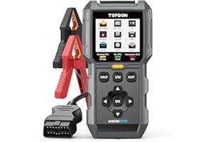 TOPDON ArtiLink500B OBDII Code Reader & Car Battery Tester 2-in-1, Full OBD 2 Function, Automotive 12V Battery Tests & 12V/24V Cranking Tests/Charging Tests, I/M Readiness, Data Printing, Free Update