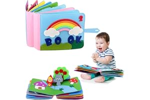 DAZZTIME Quiet Book, filcowa zabawka sensoryczna 3D, książeczka dla niemowląt z miękkiego materiału, edukacyjna zabawka sensoryczna dla małych dzieci