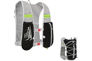 Farmigood Lightweight Running Vest Hydration Backpack,Outdoor Sports Trail Racing Marathon Country Running Hiking Climbing Cycling Fitness Bag Reflective Hydration Vest for Women & Men