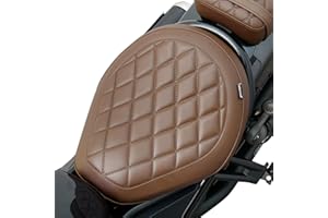 FAYEDENICY Cruiser-Ersatzsitze für Rebel CMX CM 1100 CMX1100 CM1100 2021 2022 2023, Fahrerkissen vorne, Sattelpolster, Beifahrersitzbezüge hinten, Rebel1100 Sitzkissen aus weichem Leder (Vorne braun)