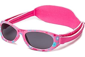 Kiddus Gafas de Sol Bebe 0-24 meses. Protección UV400. Gafas niña 1-2 años. Gafa sol niño 12 meses. Correa ajustable.
