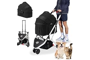 Petique ST09020000 Newport | 3-in-1-Luxusreisesystem | Haustier-Buggy | abnehmbare Tragetasche | Autositz | Hundewagen | Hundebuggy | Für Haustiere bis zu 15,5 kg | Innenraum 60 x 35 x 50 cm, 7.6 kg