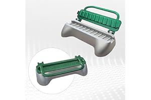 TRUSTELLA Ultimate Kebab Maker: Heavy-Duty Aluminum with Food-Grade Teflon for Optimal Hygiene User-Friendly Skewer Machine Craft Easy Professional-Looking Kebabs Essential Grilling Tool (Green-Silver Serenity)