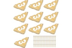 ZERODIS 10 Pezzi di Protezione per Angoli in Ottone, Protezione per Angoli per Scatole, Protezione per Angoli, per Mobili, Paraurti, Angoli Decorativi per Scatole di Legno, Cornici per Foto, Tavoli e Sedie