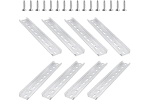 QIXINGYL 8 pièces de rail DIN de 200 mm de long, rail en aluminium, rail DIN en aluminium, rail de support pour armoire de distribution, armoires électriques, armoires de commutation, montage sur rail, 35 mm