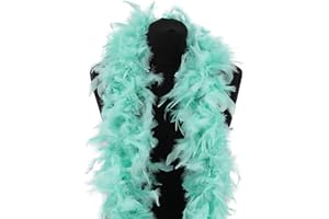 POHOTOBOOTH PROPS LTD Luxury Mint Green Feather Boa – 80g -180cm