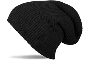 styleBREAKER Gorro Beanie, Slouch, Gorro caído, Gorro de Punto extralargo, Doble Punto, cálido, Unisex 04024004