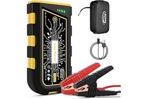 LifBetter 3000A Jump Starter Power Pack, Y29 Plus 12V Lithium Portable Car Battery Booster Pack, Power Bank Charger, w/ Jumper Cables Up to 8.0L Petrol and 6.5L Diesel Engines, LED Flashlight-Yellow
