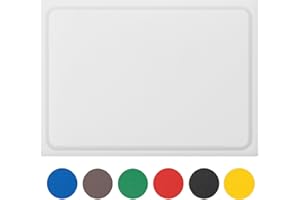 Muvell stabiles Schneidebrett Kunststoff | Weiß, 60x40x2 cm | Spülmaschinenfest, EXTRA dick, messerschonend | Farben & Größen auswählbar | HACCP Brot & Käse Küchenbrett | Schneidbrett mit Saftrille