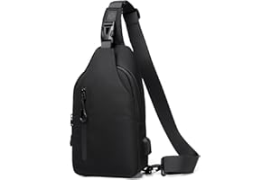 Mixroom - Monospalla Borsa Uomo Zaino Zainetto borsello a Tracolla Petto Porta USB Z26