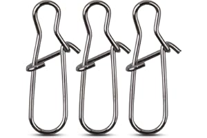 SHADDOCK Fishing Snaps Duo Lock Snap Swivels,100pcs Strong Stainless Steel Quick Change Lure Snap Fishing Clips Swivels Freshwater Saltwater Fishing Tackle