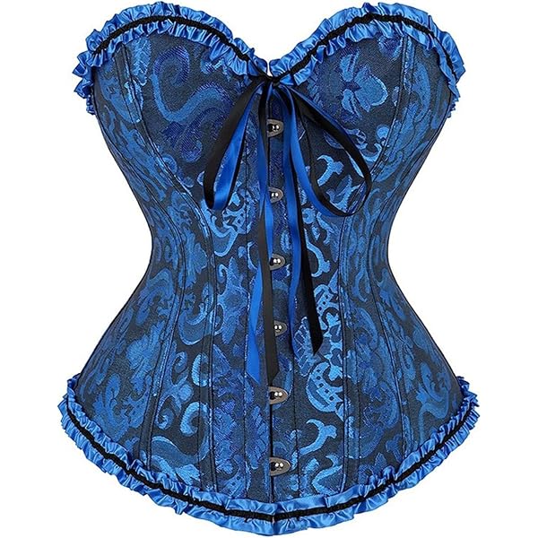 Corsé Top Para Mujer Talla Grande - Brocado Y Encaje, Ajuste Con Cordones, Ideal Para Cosplay, Fiestas, Estilo Steampunk