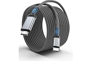 ALLEASA USB C to HDMI Cable 3m 10ft 4K | Gold-Plated Plugs, Aluminum | Thunderbolt 3/4 Compatible for iPhone 15, MacBook, iPad Pro, Galaxy, Dell, HP