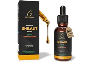 Gene & Good® Gouttes de Shilajit Pure Himalaya 60 ml – Extrait Naturel De Shilajit Himalaya Bio – Natural, Approvisionnement pour 3 Mois. Shilajite Gold