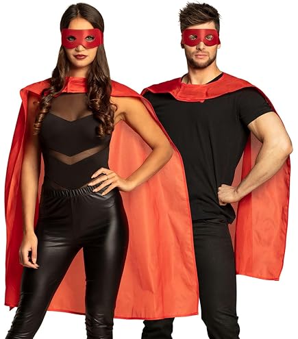 Wicked Costumes Superhelden-Umhang Für Erwachsene – Schwarz, 120 Cm, Unisex, Perfekt Für Halloween & Kostümpartys