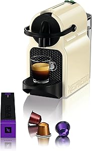 Nespresso De’Longhi Inissia EN80.CW Coffee Machine for Nespresso Capsules 19 Bars Automatic Shut-Off Cream