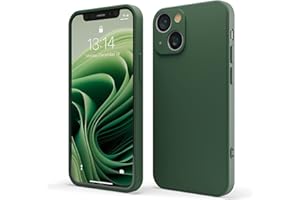 Red Ember, Funda ultrafina a prueba de golpes para iPhone 15 Plus, de silicona líquida con acabado mate, con forro de microfibra suave antiarañazos, Verde