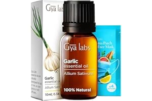 Gya Labs Garlic Essential Oil for Diffuser - Garlic Oil for Skin - Garlic Essential Oil Hair, Candle & Soap - Garlic Oil for Purifying Spaces - Potent & Garlicky Scent - 100% Natural (10ml)