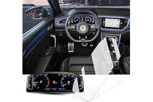 BIXUAN 10,25 pollici Pellicola protettiva per strumenti compatibile con VW T-Roc Arteon Polo MK6 Passat B8 Atlas T-Cross 2017-2022 Pellicola salvaschermo trasparente 9H protezione in vetro