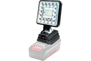 COTENOR Akku Lampe für Einhell 18V (Kein Akku),3800LM Kabellose Led Arbeitsleuchte,48W Tragbare LED Strahler mit USB,Flutlichter Baustellen Lampe für Autoreparatur, Heimbeleuchtung, Camping