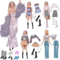 21-teiliges Puppenkleidung Set Für 11.5" Barbie - Mode Outfits Mit Accessoires