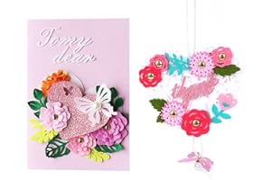 YiYFiT Kit de fabrication de cartes de vœux faits à la main, lot de 2 cartes cadeaux stéréoscopiques pliées, loisirs créatifs, cartes vierges pour la fête des mères, un anniversaire, une fête, la fête