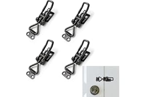 BAJIUXHFEI 4 Stück Einstellbare Toggle Clamps, Spannverschluss, Spannverschluss Edelstahl, Metall Hebel Verschluss, Spannverschluss Kistenverschluss, Metall Kistenverschluss, für Schränke, Türen, Koffer