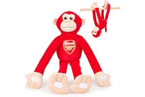 The Gift Scholars Arsenal FC Hanging Monkey 47 cm Officially Licensed Football Soft Toy Plush For Adults And Kids, Red