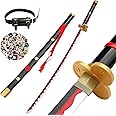 Uing Demon Slayer Wooden Sword For Roronoa Zoro, Enma, Japanese Katana, Anime Fans, Handmade, Anime Cosplay, Swords, Exquisite Wood, Collectibles, Black