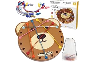 Pellinch Brainy Knots, gioco di logica per districare la corda, gioco da tavolo Rope Challenge, puzzle game di logica, giochi da tavolo con corda, puzzle per bambini e giochi da viaggio adulti