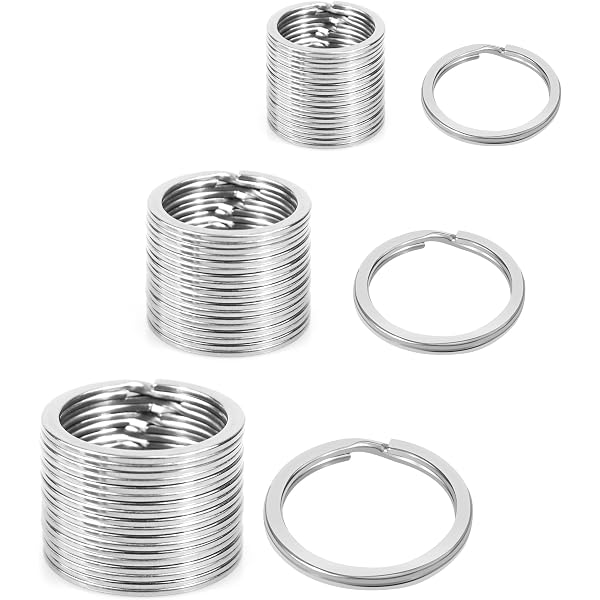 Portachiavi Piatti Rotondi 30 Mm, 50 Pezzi, Anelli Divisi In Metallo, Resistenti Alla Ruggine, Per Chiavi Di Casa E Auto, Fai Da Te