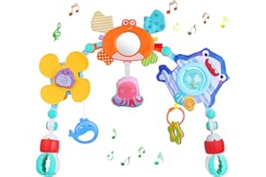HENAKMSL Baby Arch Kinderwagen Spielzeug Baby sensorische Spielzeuge Ozean Thema Babymobil für Kinderwagen Krippe Bogen Mobile Spielzeug Kinderwagen für neugeborene Kleinkind Jungen Mädchen 0 3 6 9 12 Monate
